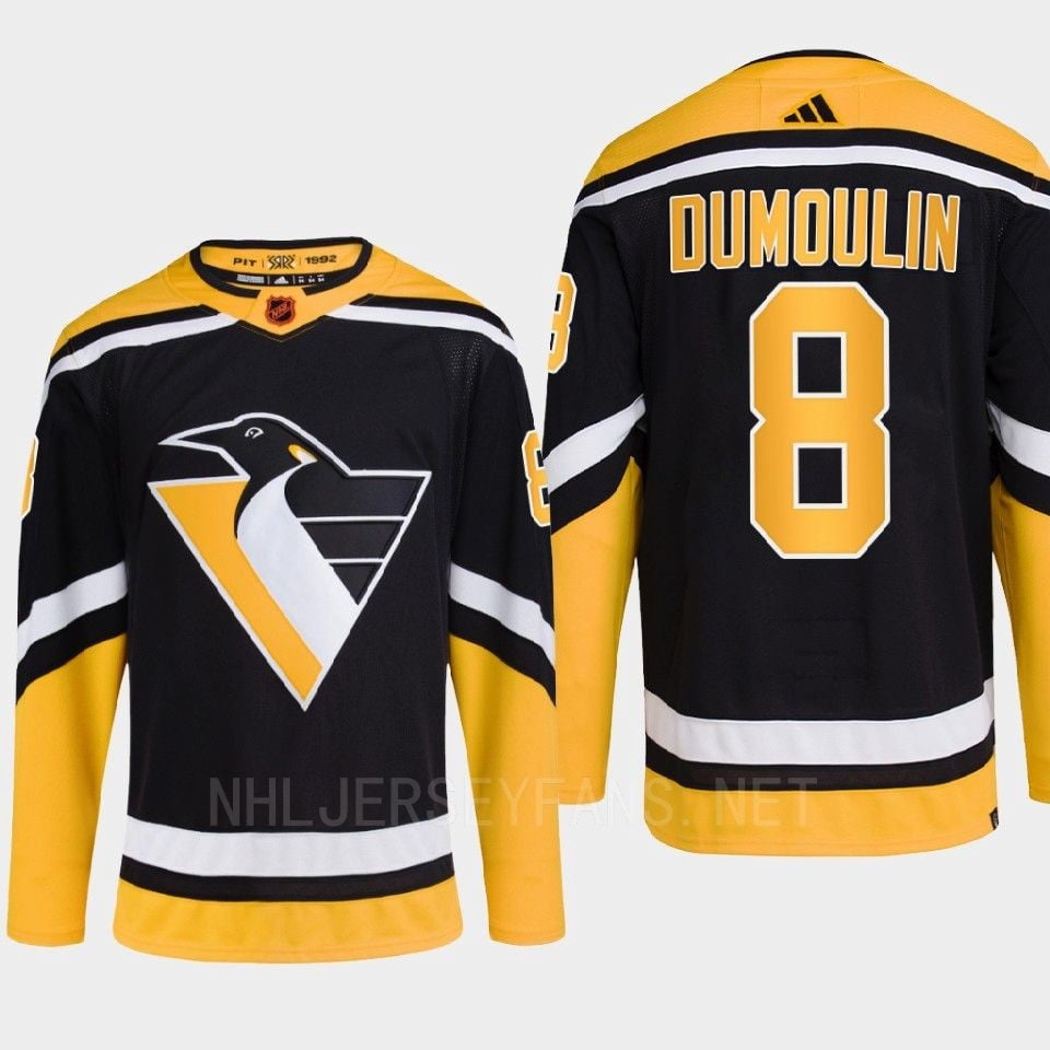 Pittsburgh Penguins 2022 Reverse Retro 2.0 Brian Dumoulin 38 Black Primegreen Hockey Jersey Men's - JS566 