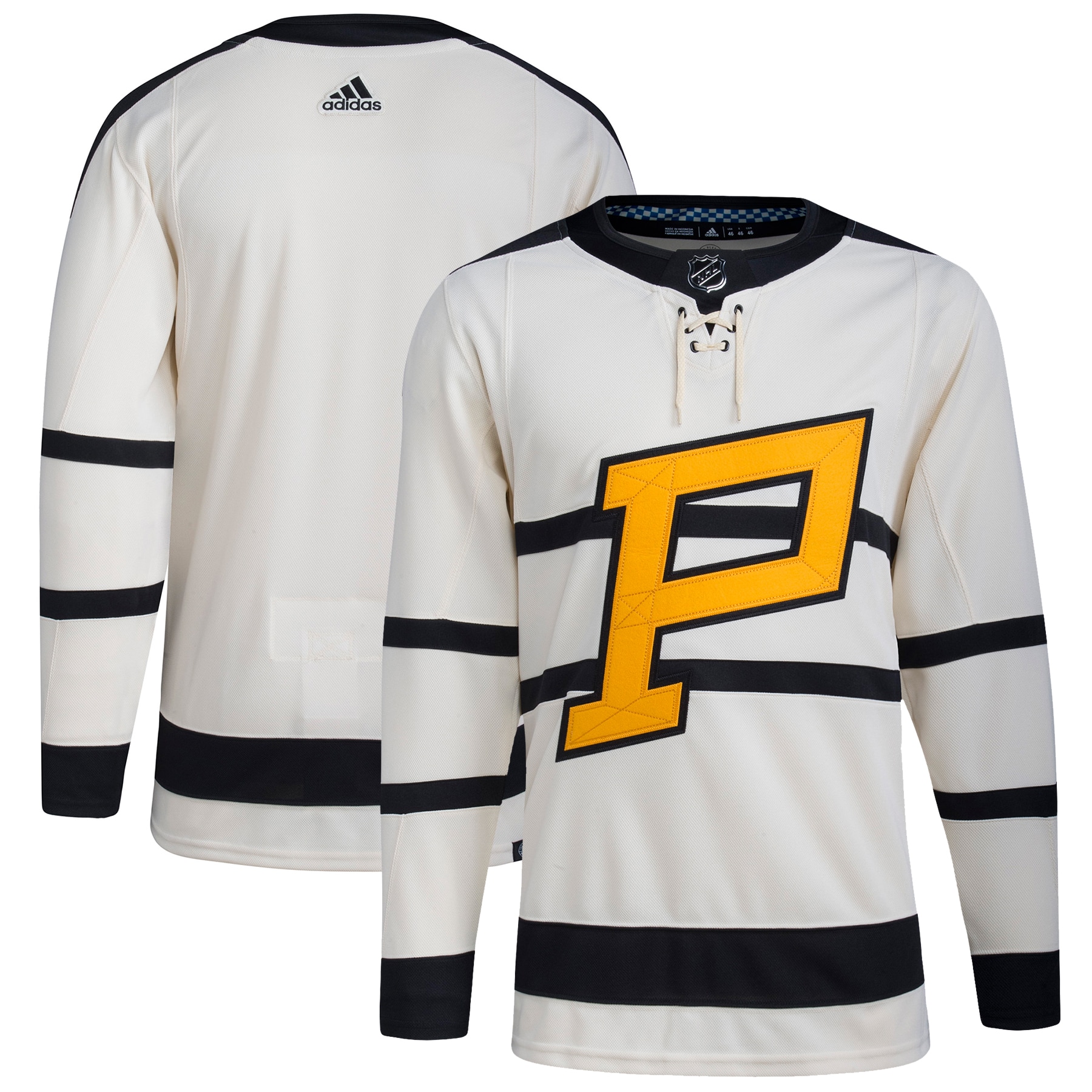 Pittsburgh Penguins Adidas 2023 Winter Classic Blank Baseball Jersey – Cream