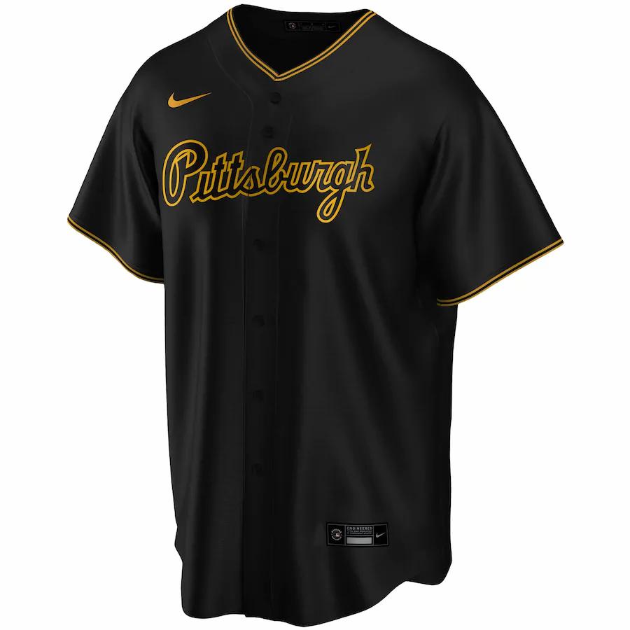 Alternative view of Pittsburgh Pirates Alternate 2020 Replica Team Script Jersey - Black