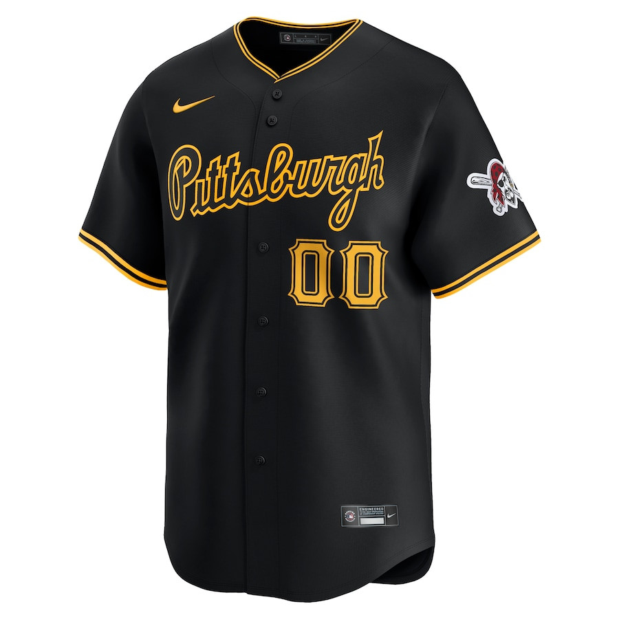 Alternative view of Pittsburgh Pirates Alternate Limited Custom Men Jersey - Black 