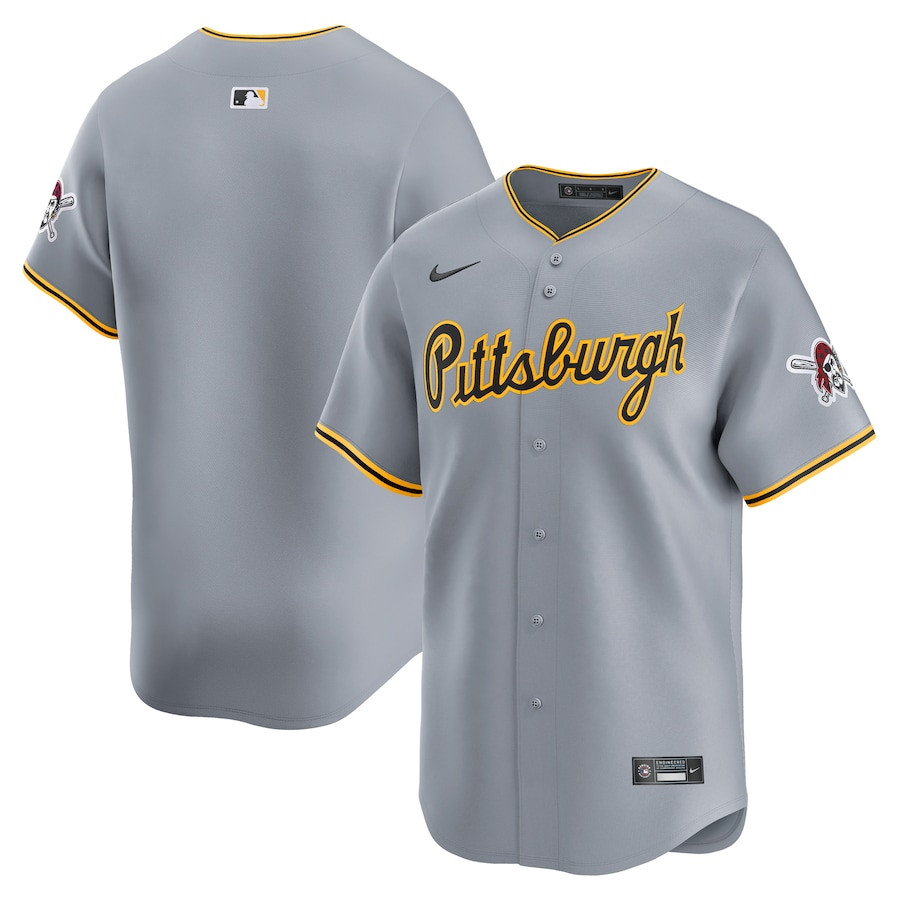 Pittsburgh Pirates Away Limited Men Baseball Jersey - Gray 
