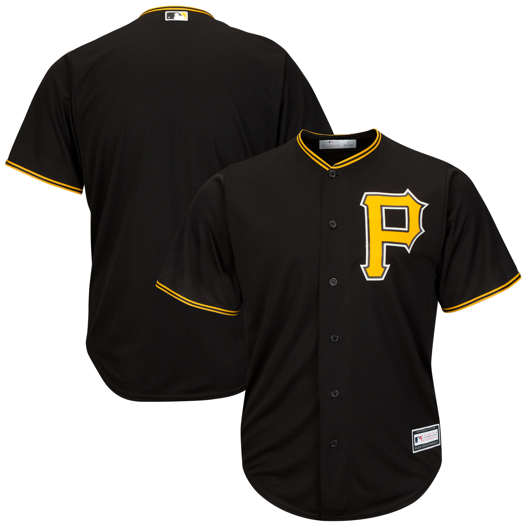 Pittsburgh Pirates Big & Tall Replica Team Baseball Jersey – Black