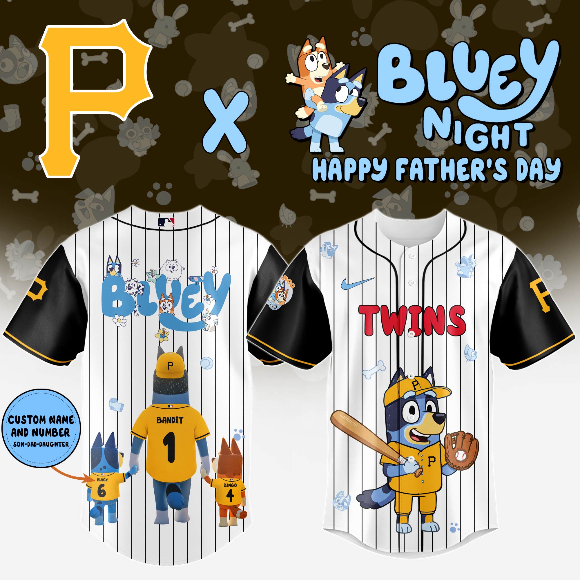 Pittsburgh Pirates Happy Father’s Day Limited Edition Custom Baseball Jersey 2025