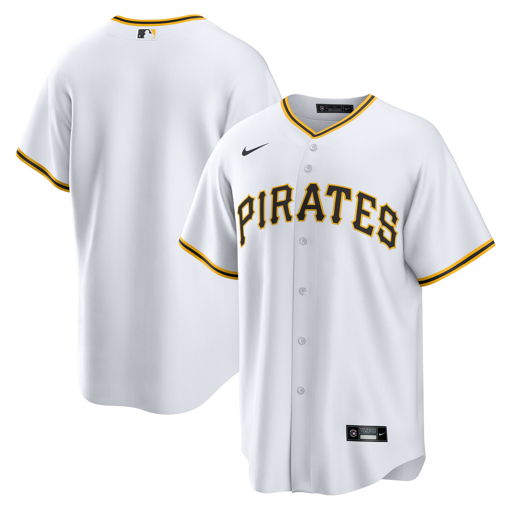 Pittsburgh Pirates Home Blank Replica Baseball Jersey – White