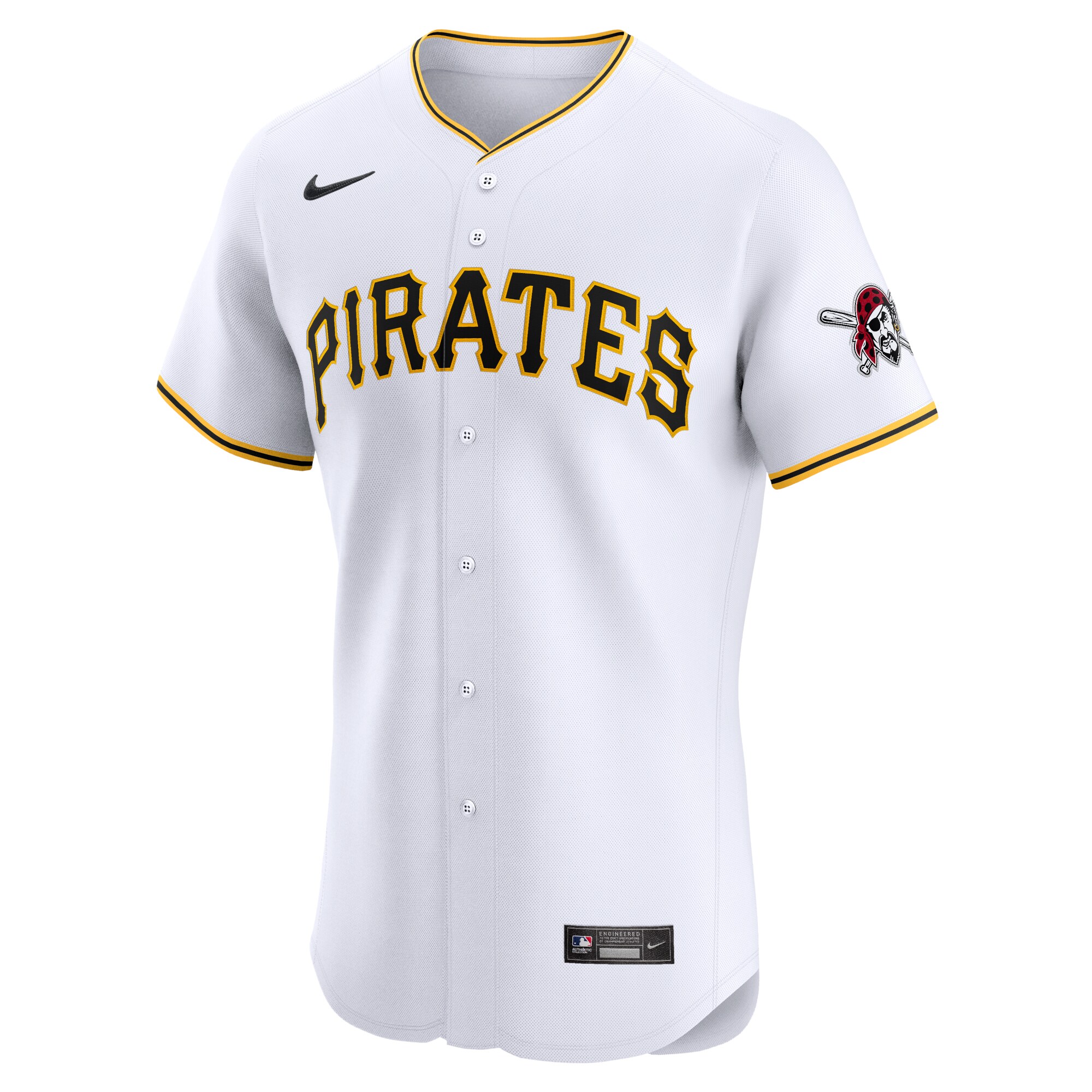 Alternative view of Pittsburgh Pirates Home Elite Baseball Jersey - White