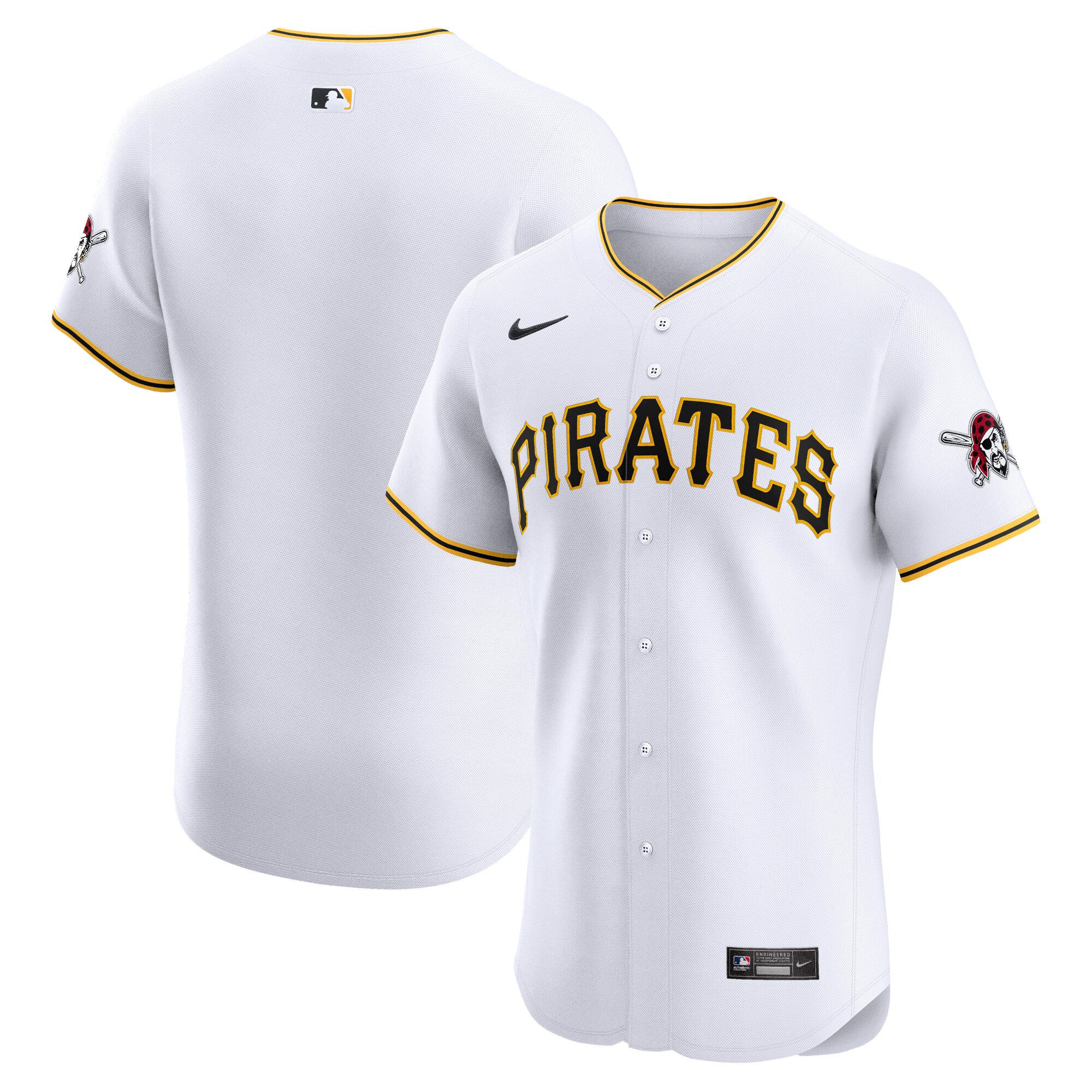 Pittsburgh Pirates Home Elite Baseball Jersey - White