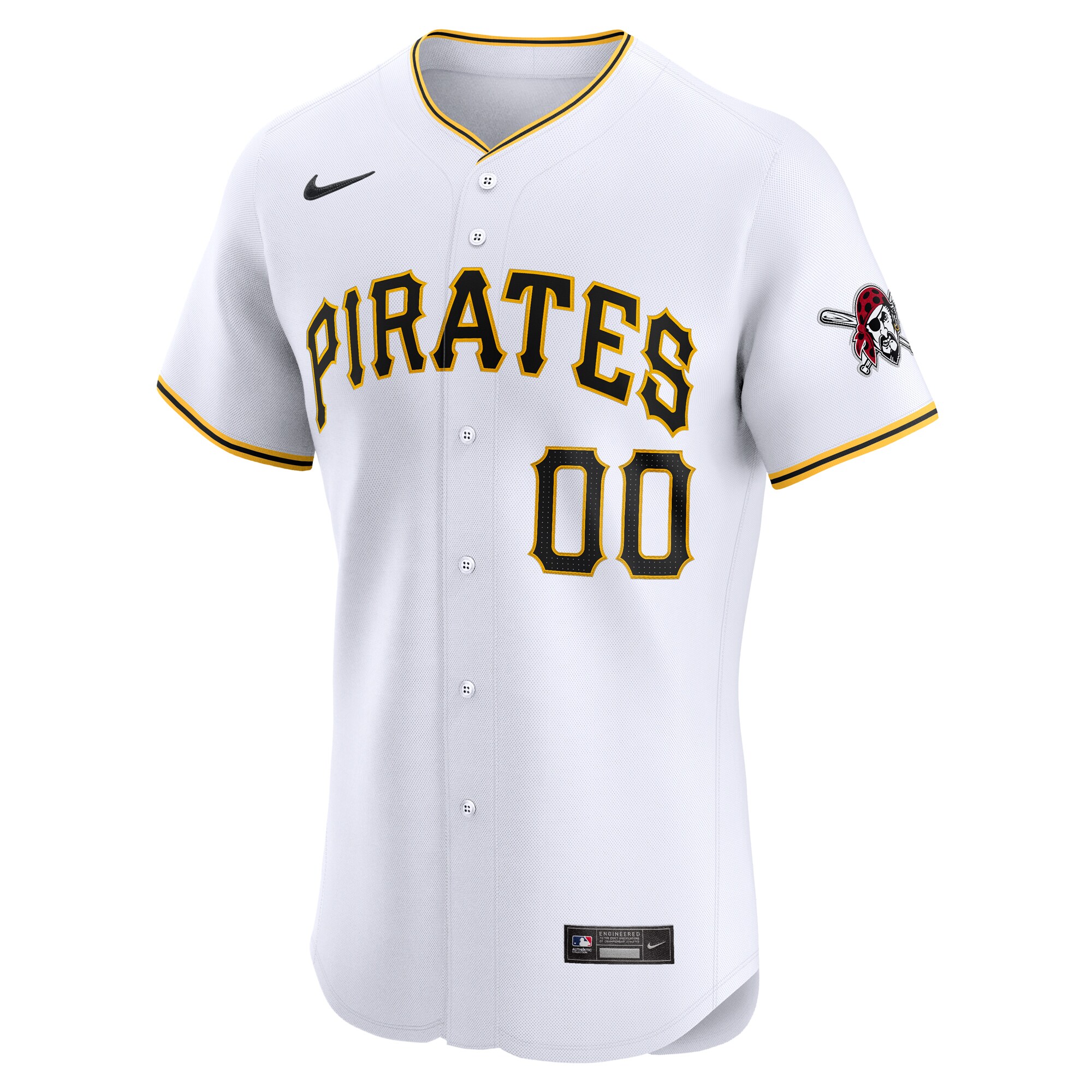 Alternative view of Pittsburgh Pirates Home Elite Pick-a-player Retired Roster Baseball Jersey - White