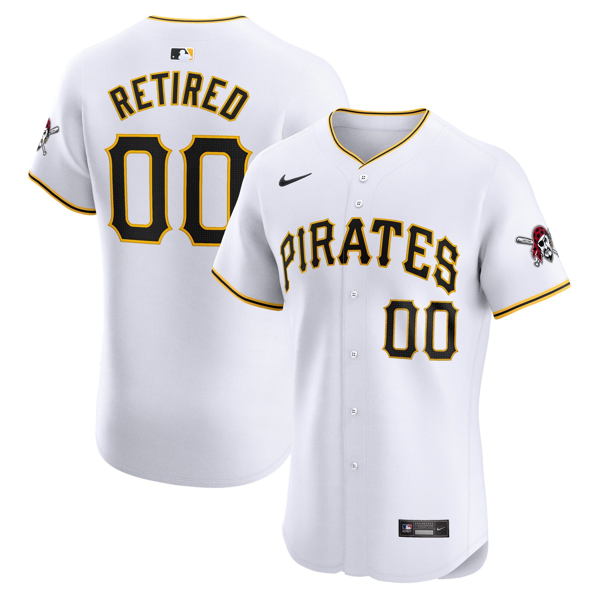 Pittsburgh Pirates Home Elite Pick-a-player Retired Roster Baseball Jersey - White