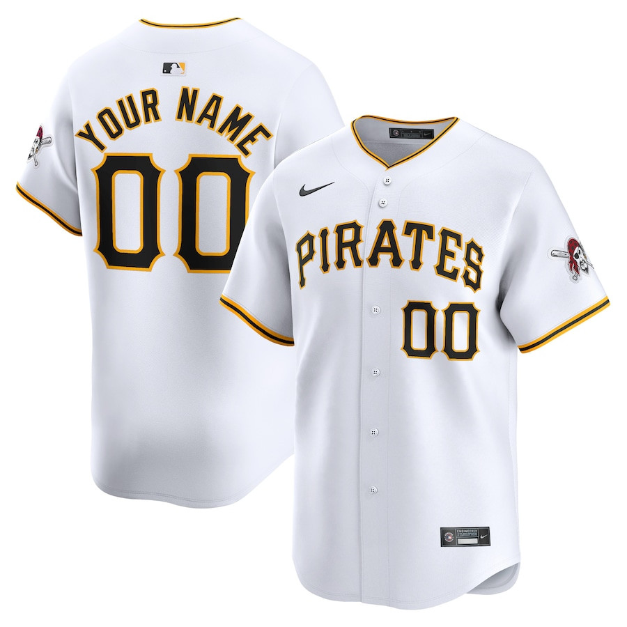 Pittsburgh Pirates Home Limited Custom YOUTH Baseball Jersey - White 