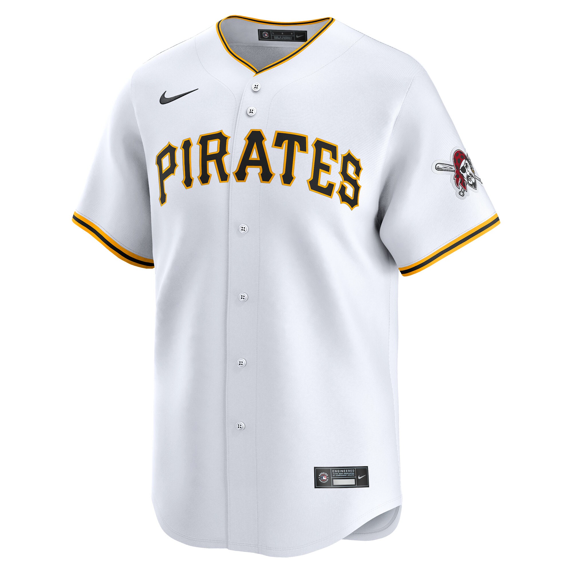 Alternative view of Pittsburgh Pirates Home Limited Baseball Jersey - White
