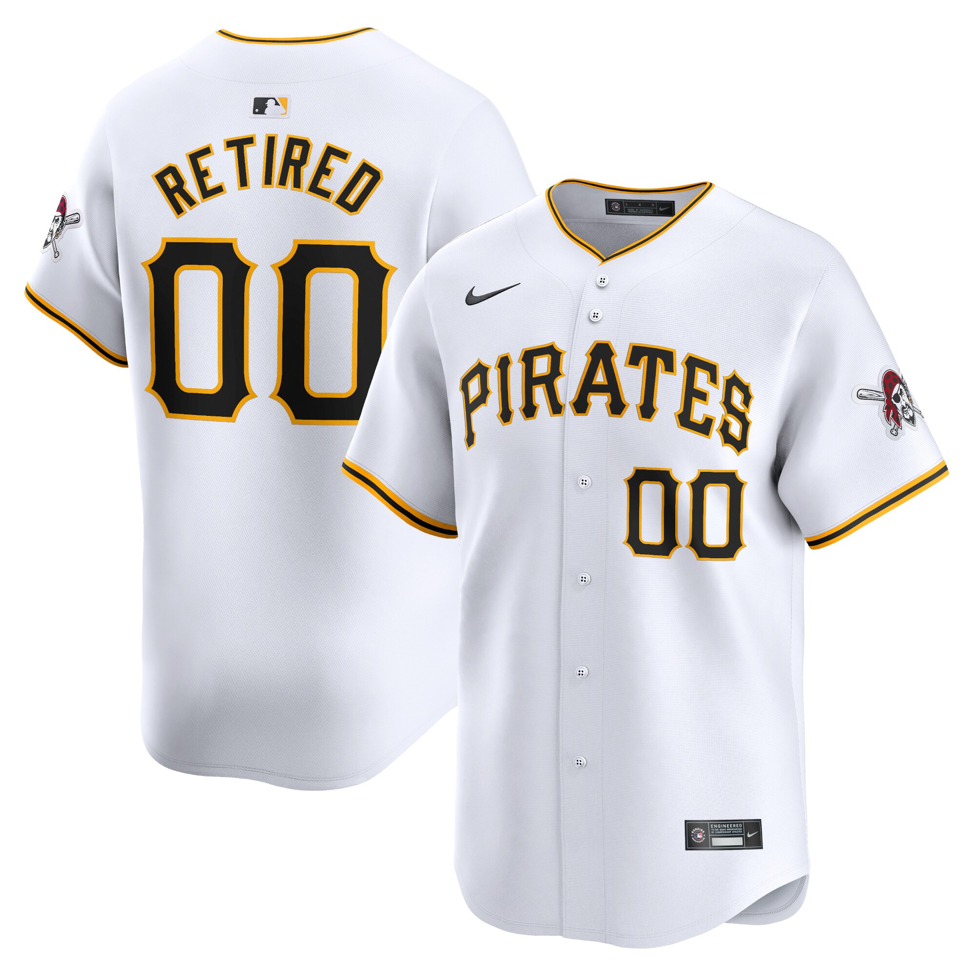 Pittsburgh Pirates Home Limited Pick-a-player Retired Roster Baseball Jersey - White