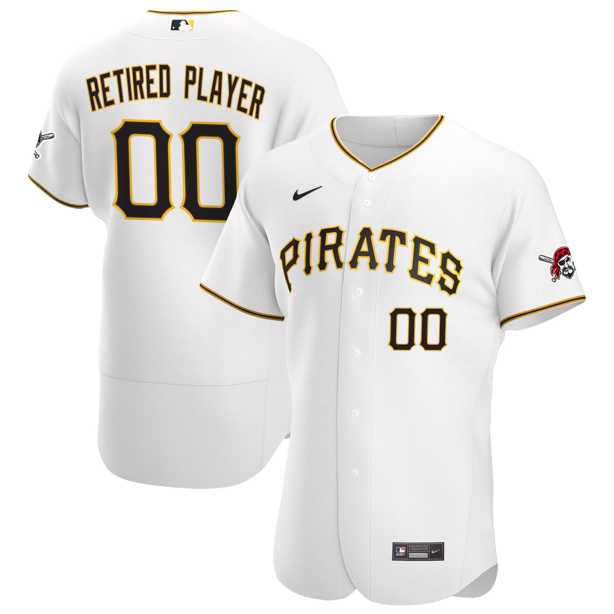 Pittsburgh Pirates Home Pick-a-player Retired Roster Authentic Baseball Jersey – White