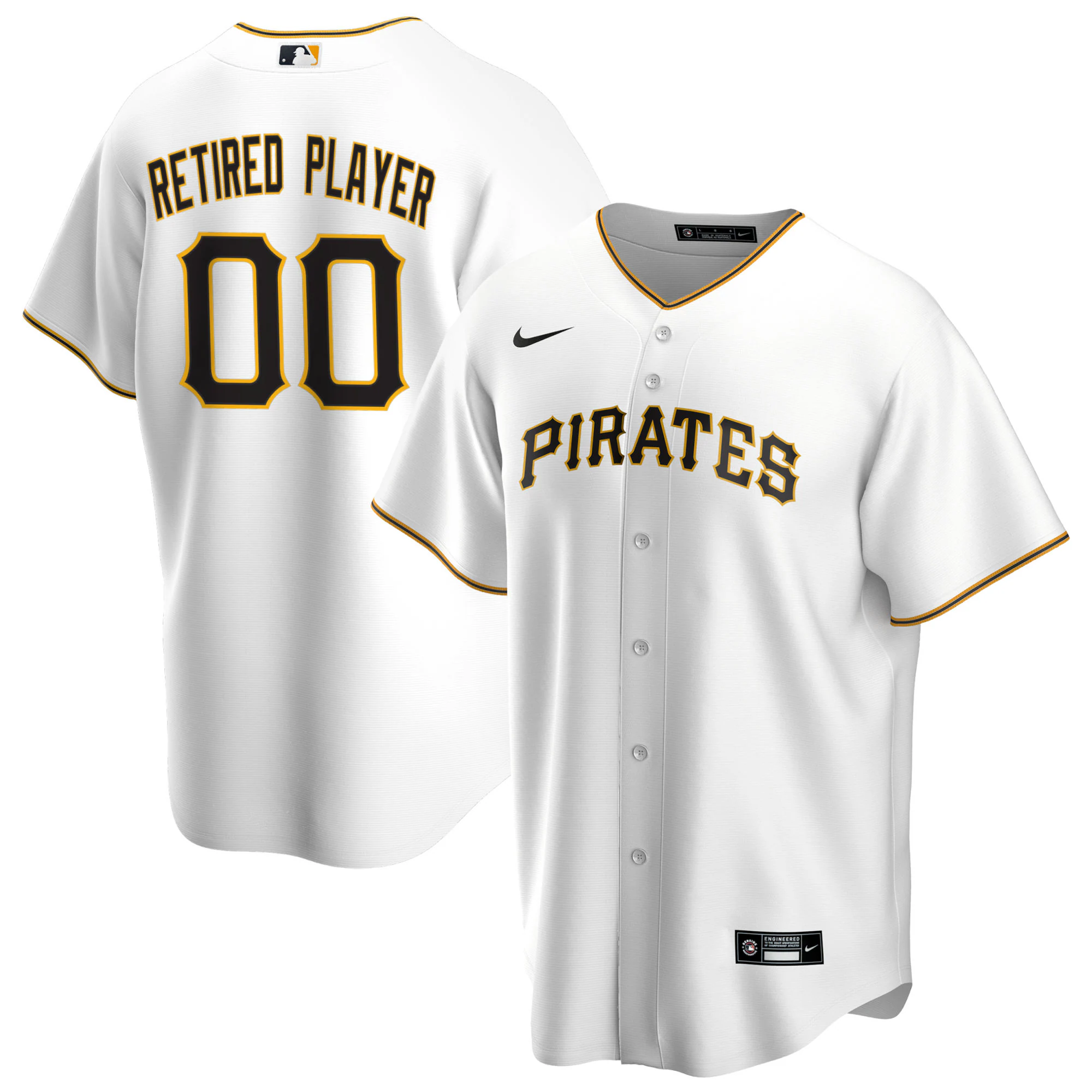 Pittsburgh Pirates Home Pick-a-player Retired Roster Replica Baseball Jersey – White