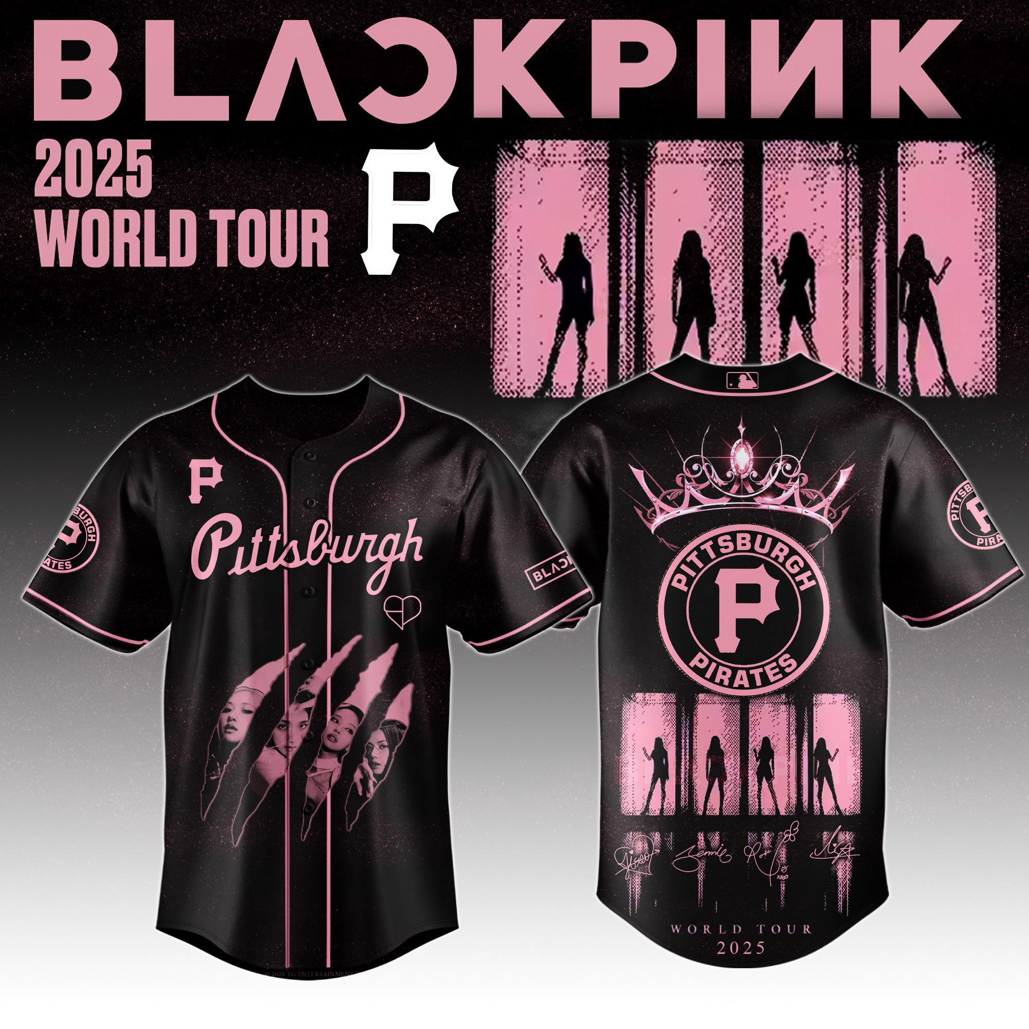 Pittsburgh Pirates Mlb X Blackpink All Star Custom Baseball Jersey