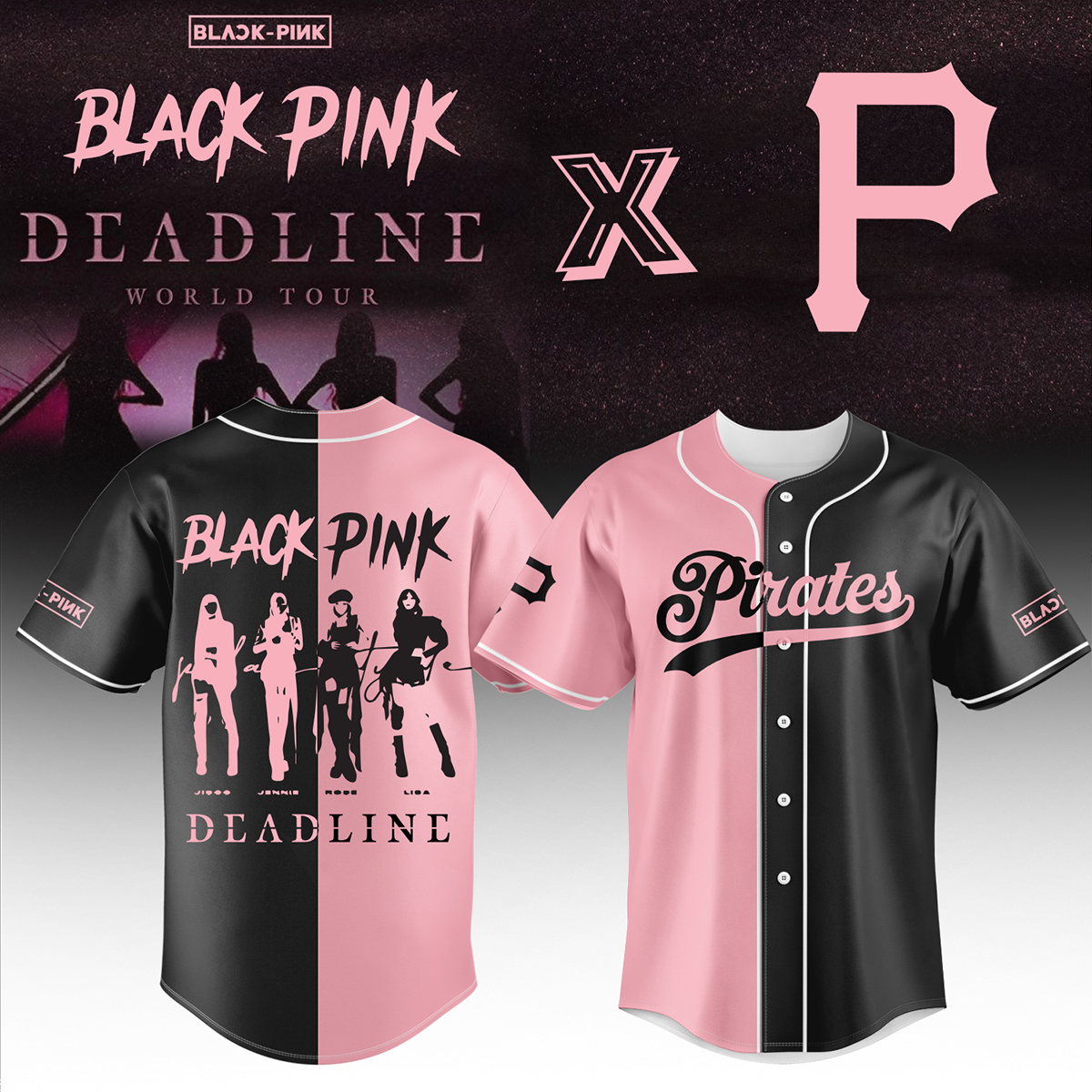 Pittsburgh Pirates Mlb X Blackpink Custom Baseball Jersey
