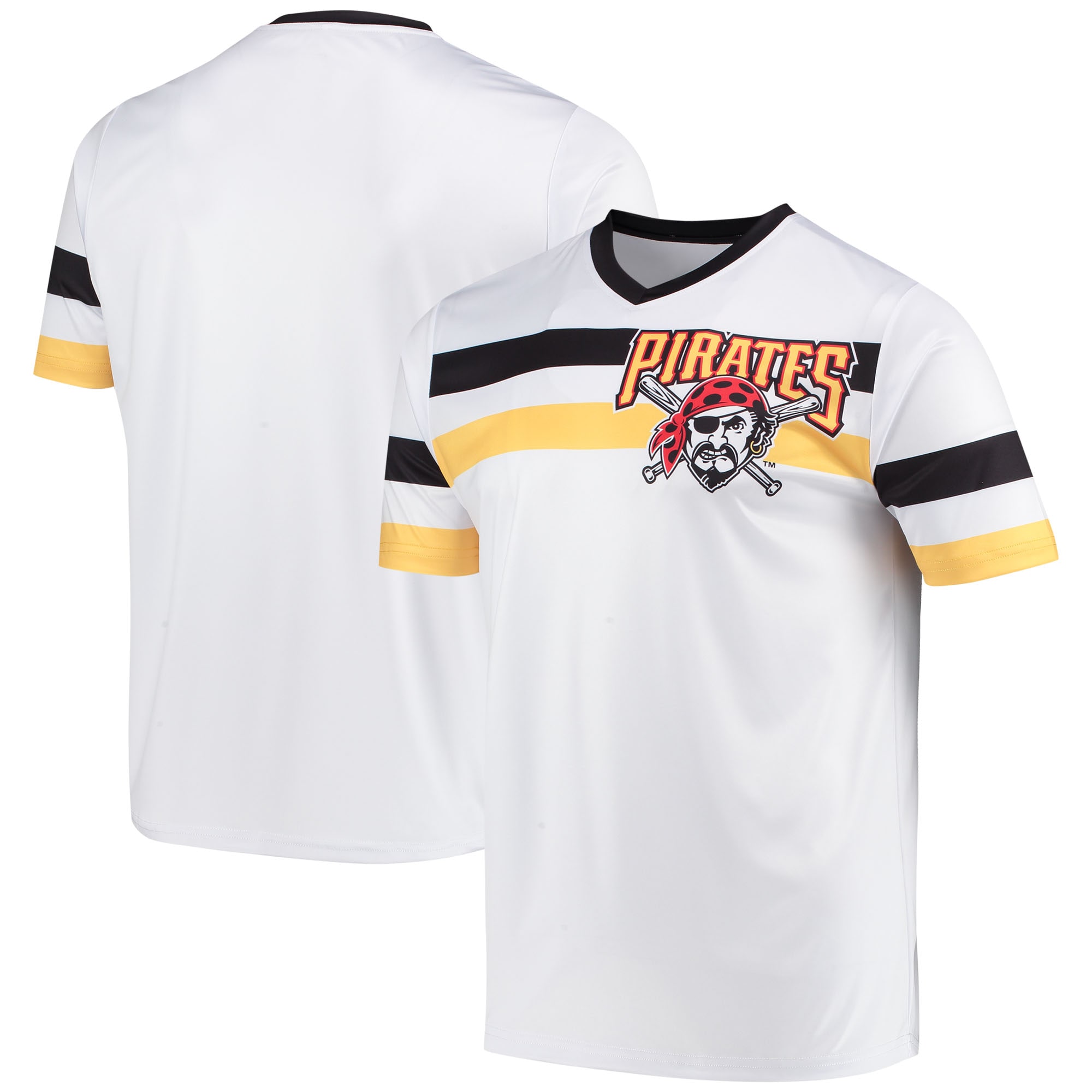 Pittsburgh Pirates Stitches Cooperstown Collection V-neck Jersey - White