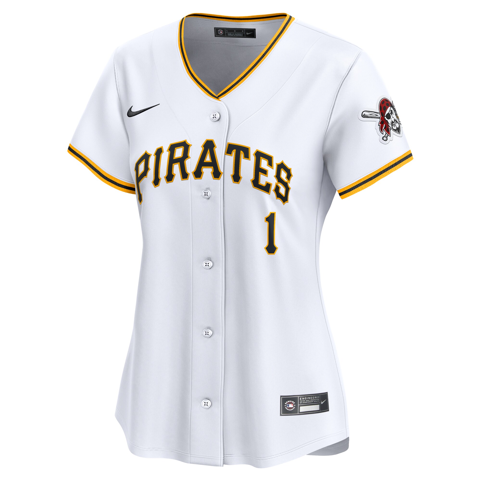 Alternative view of Pittsburgh Pirates Women's #1 Mom Home Limited Jersey - White