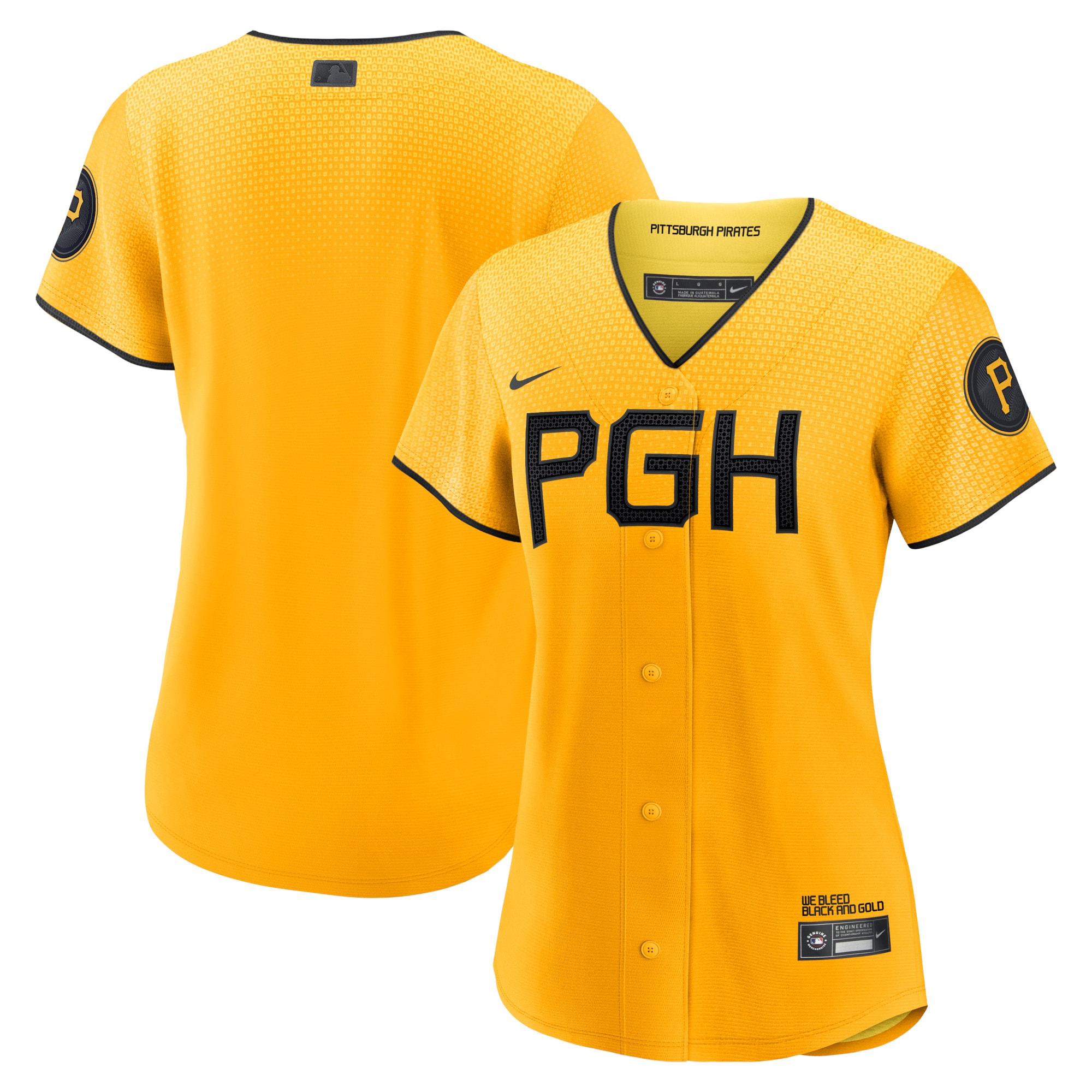 Pittsburgh Pirates Women's 2023 City Connect Replica Jersey - Gold