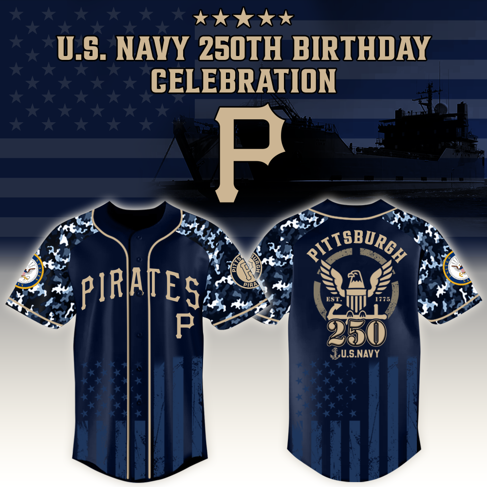 Pittsburgh Pirates X Mlb Honoring 250 Years Of The U.s. Navy – Mlb Custom Baseball Jersey