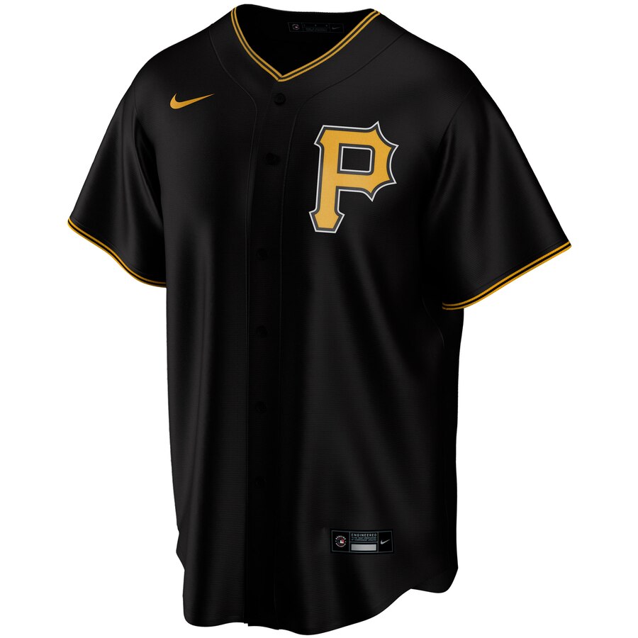 Alternative view of Pittsburgh Pirates Youth Alternate 2020 Replica Team Jersey - Black