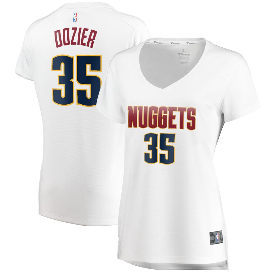 P.j. Dozier Denver Nuggets Fanatics Branded Women's 2017 Fast Break Player Basketball Jersey - Association Edition - White