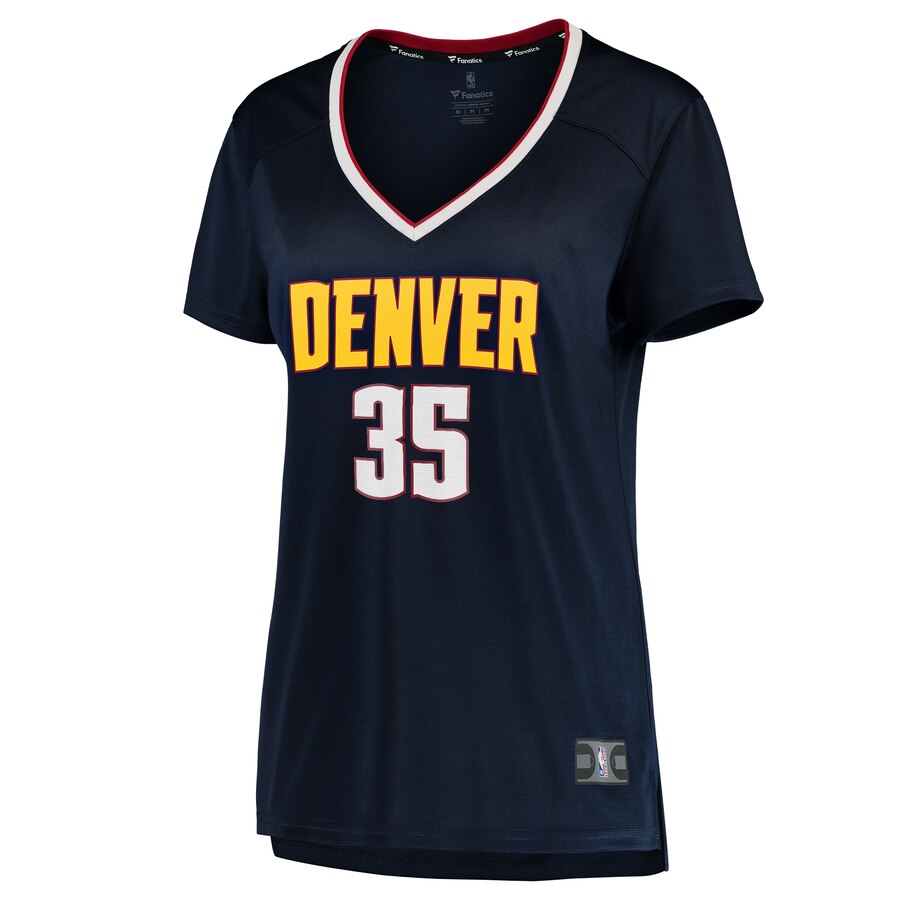 Alternative view of P.j. Dozier Denver Nuggets Fanatics Branded Women's Fast Break Player Basketball Jersey - Icon Edition - Navy