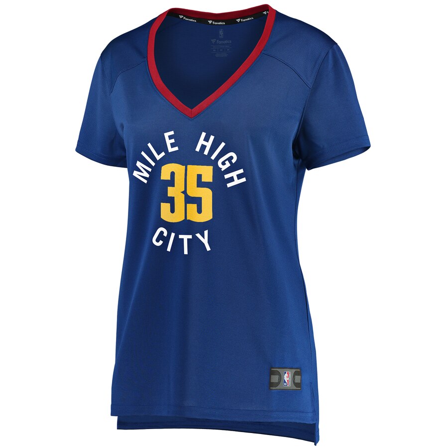 Alternative view of P.j. Dozier Denver Nuggets Fanatics Branded Women's Fast Break Player Basketball Jersey - Statement Edition - Blue