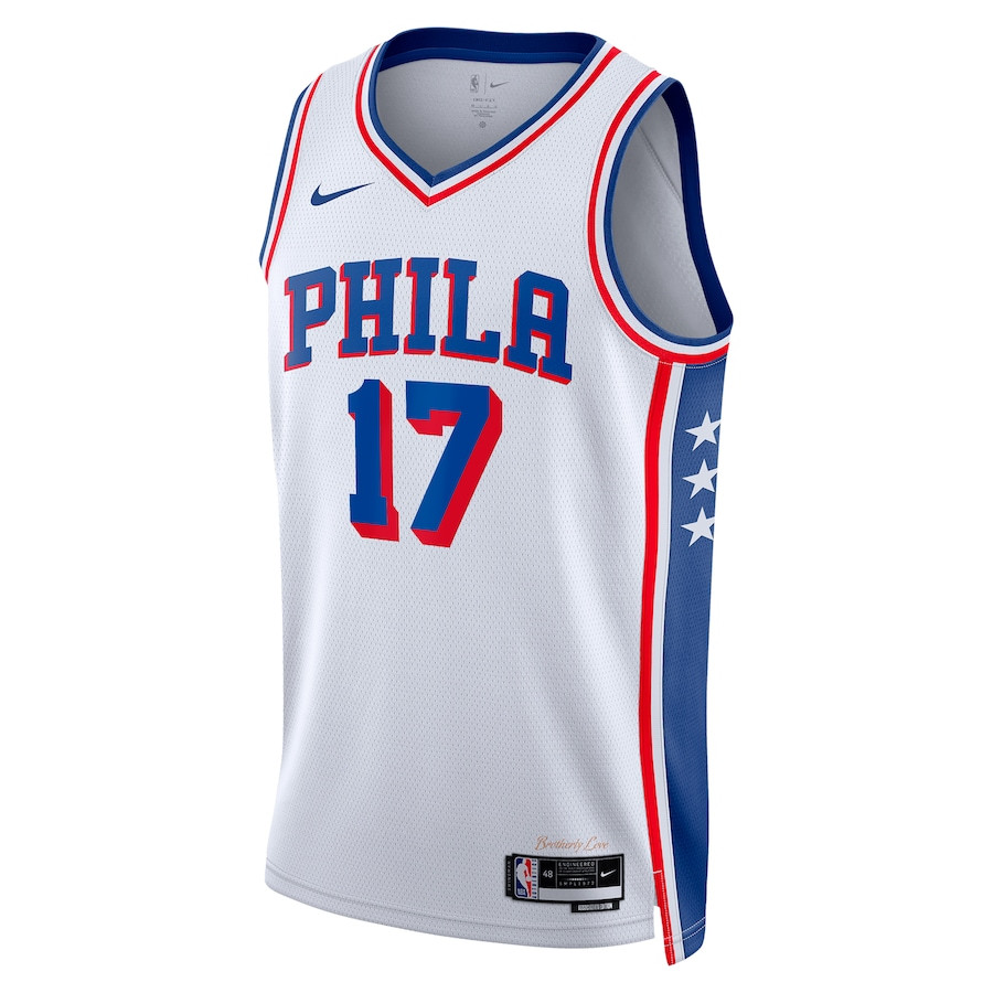 Alternative view of P.J. Tucker 17 Philadelphia 76ers 2023/24 Swingman Basketball Jersey - Association Edition - White - JS564 
