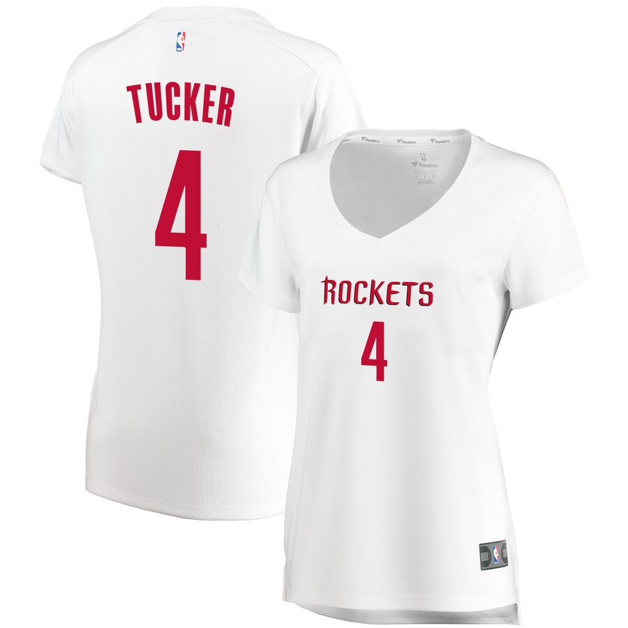 Pj Tucker Houston Rockets Fanatics Branded Women's Fast Break Player Basketball Jersey White - Association Edition