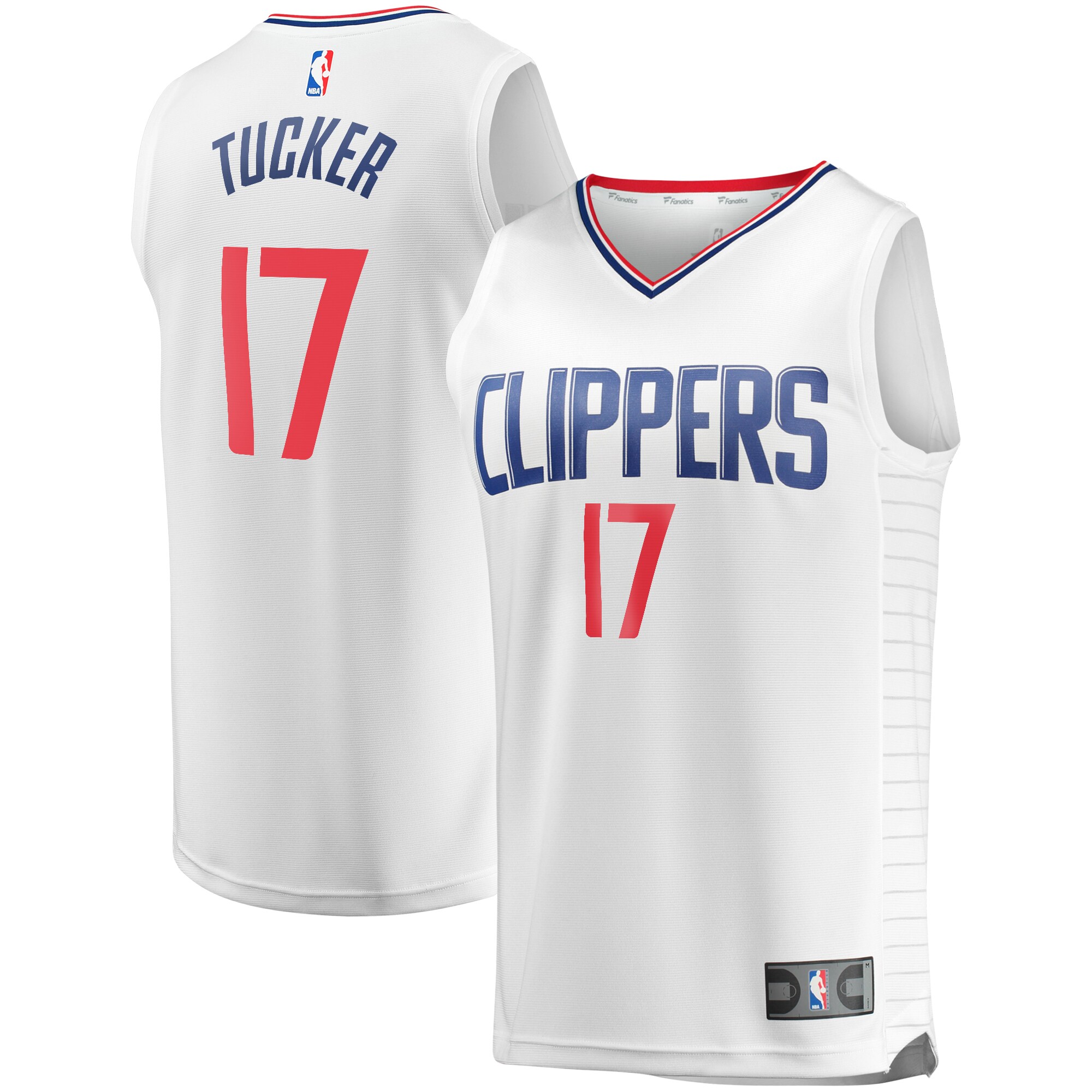 Pj Tucker La Clippers Fanatics Youth Fast Break Player Basketball Jersey - Association Edition - White
