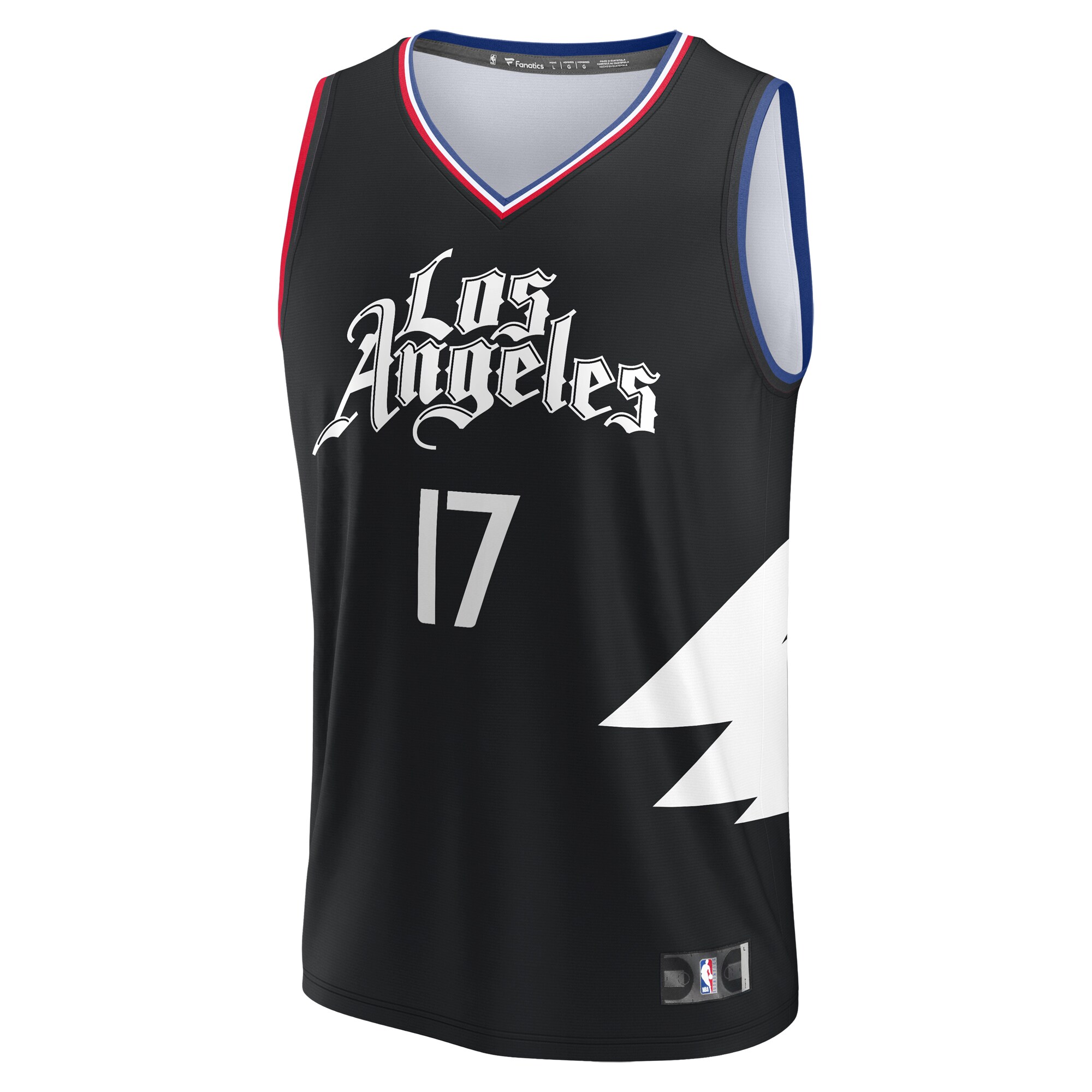Alternative view of Pj Tucker La Clippers Fanatics Youth Fast Break Player Basketball Jersey - Statement Edition - Black
