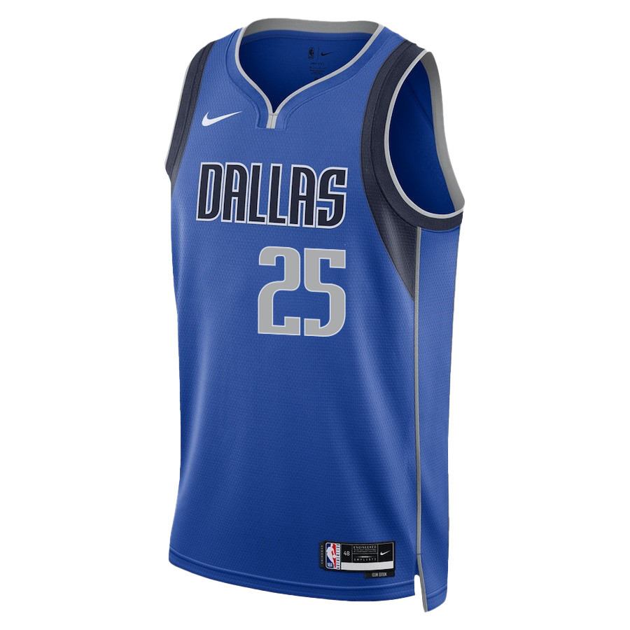 Alternative view of P.J. Washington 25 Dallas Mavericks 2024 FINALS PATCH Swingman Basketball Jersey - Icon Edition - Blue - JS544 