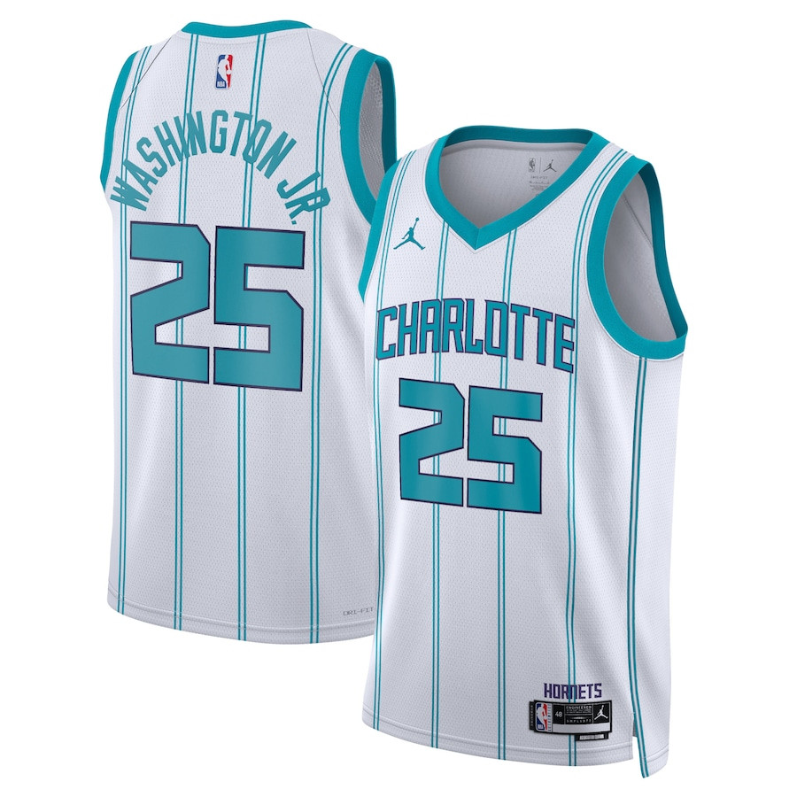 P.J. Washington Jr. 25 Charlotte Hornets Unisex Swingman Basketball Jersey - Association Edition - White - JS725 