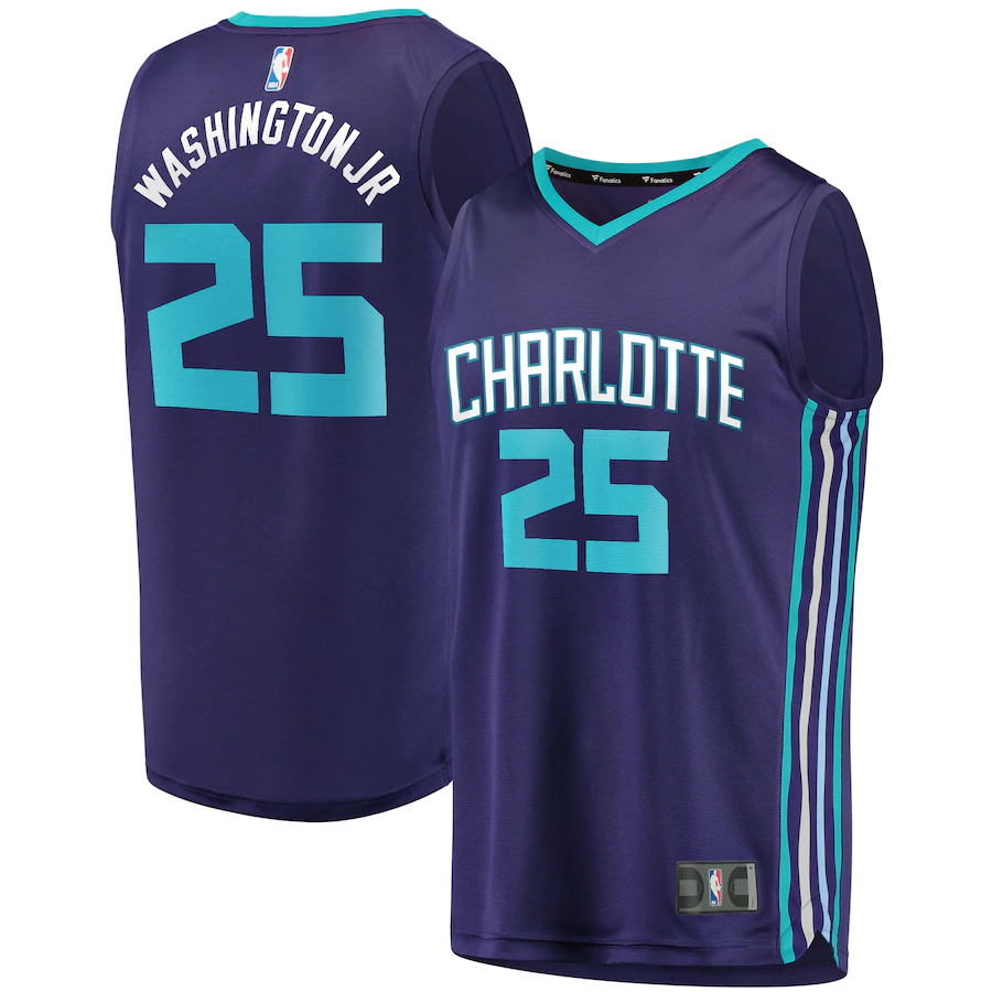 Pj Washington Jr. Charlotte Hornets Fanatics Branded Fast Break Replica Player Team Basketball Jersey - Statement Edition - Purple