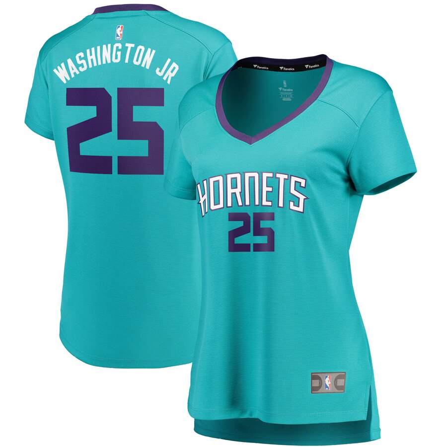 Pj Washington Jr. Charlotte Hornets Fanatics Branded Women's Fast Break Replica Player Basketball Jersey - Icon Edition - Teal