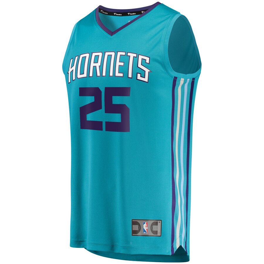 Alternative view of Pj Washington Jr. Charlotte Hornets Fanatics Branded Youth Fast Break Replica Player Basketball Jersey - Icon Edition - Teal