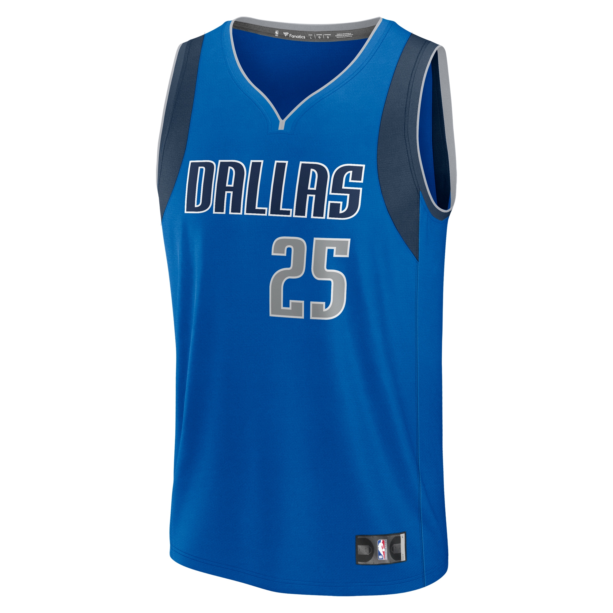 Alternative view of Pj Washington Jr. Dallas Mavericks Fanatics Youth Fast Break Player Basketball Jersey - Icon Edition - Blue