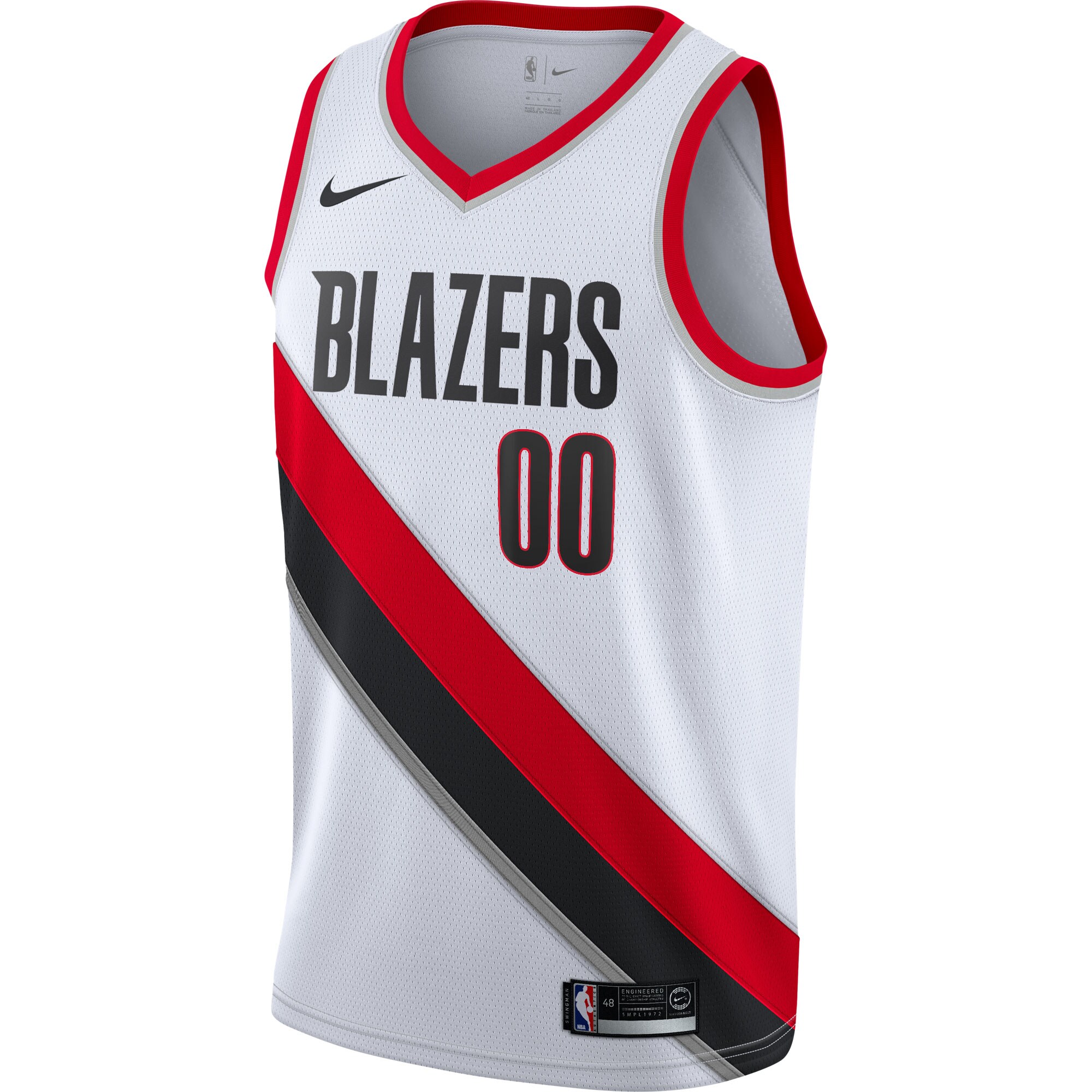 Alternative view of Portland Trail Blazers 2020/21 Swingman Custom Basketball Jersey - Association Edition - White