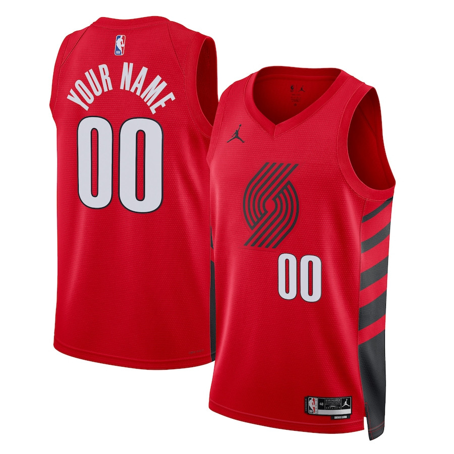 Portland Trail Blazers 2023/24 Statement Swingman Custom Men Basketball Jersey - Red - JS618 