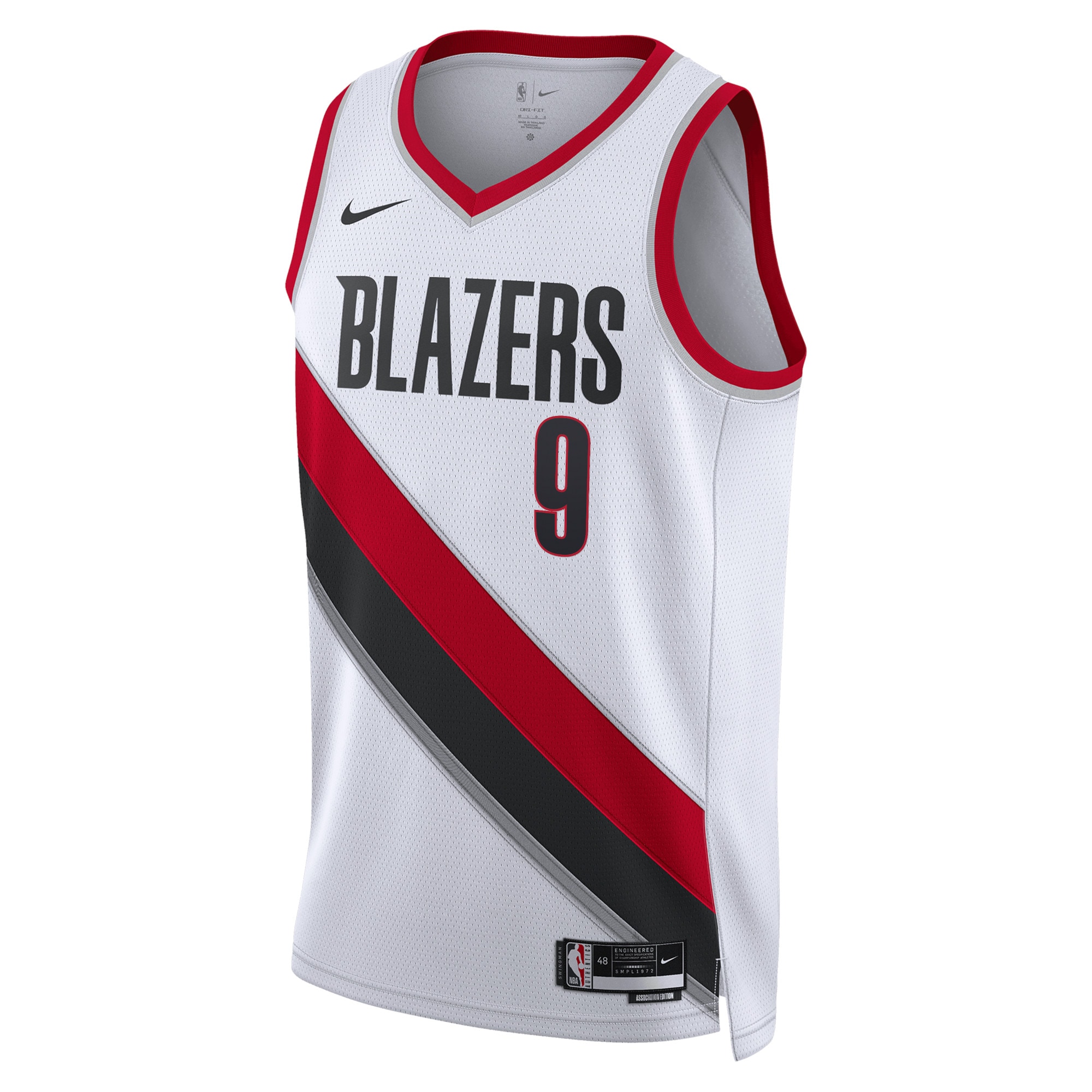 Portland Trail Blazers Association Edition Swingman Basketball Jersey - White - Jerami Grant - Unisex - JS842 
