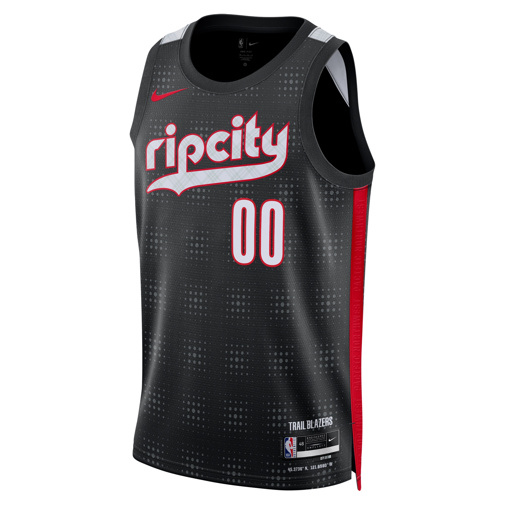 Alternative view of Portland Trail Blazers City Edition Swingman Basketball Jersey 2024 - Custom - Unisex - JS306 