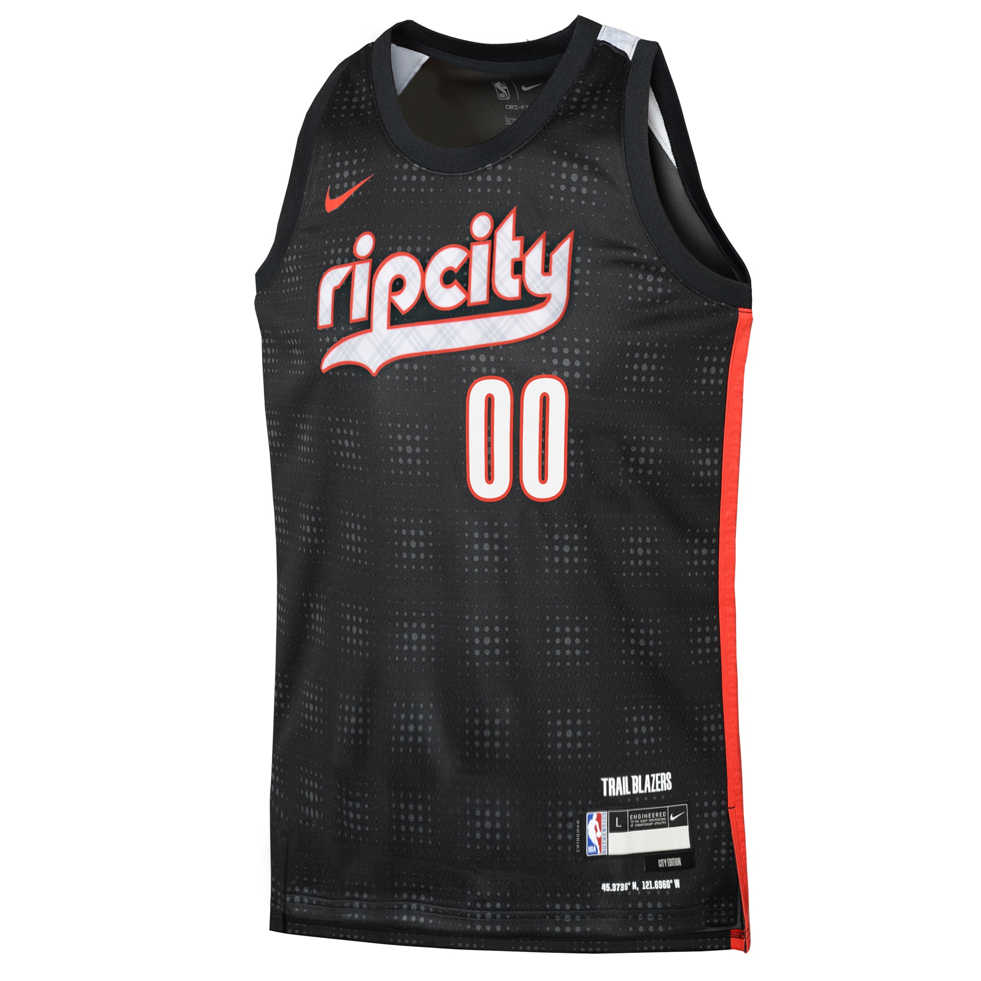 Alternative view of Portland Trail Blazers City Edition Swingman Basketball Jersey 2024 - Custom - Youth - JS174 
