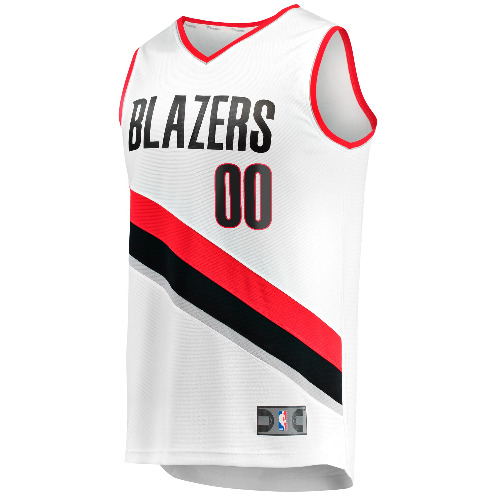 Alternative view of Portland Trail Blazers Fanatics Fast Break Custom Replica Basketball Jersey - Association Edition - White