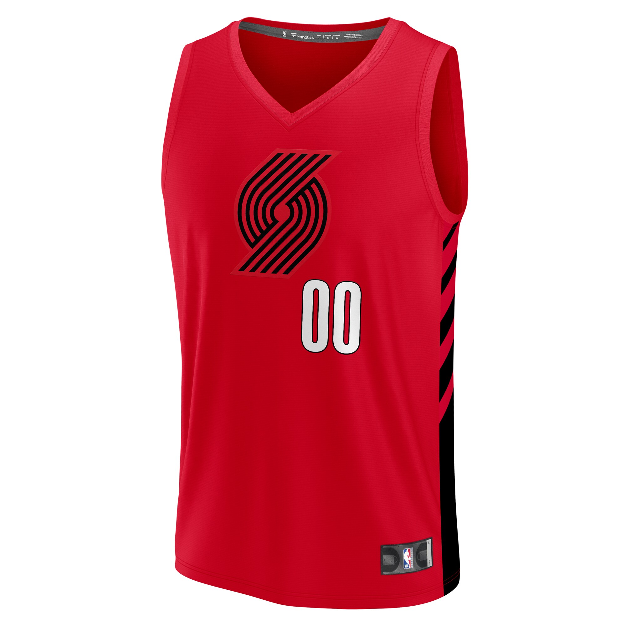 Alternative view of Portland Trail Blazers Fanatics Youth Fast Break Replica Custom Basketball Jersey - Statement Edition - Red