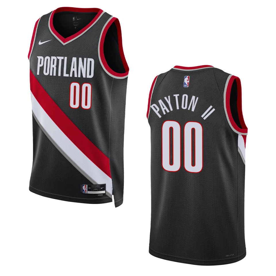 Portland Trail Blazers Gary Payton Ii 2022-23 Icon Edition Black Swingman Basketball Jersey