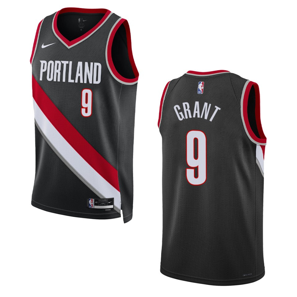 Portland Trail Blazers Jerami Grant 2022-23 Icon Edition Black Swingman Basketball Jersey
