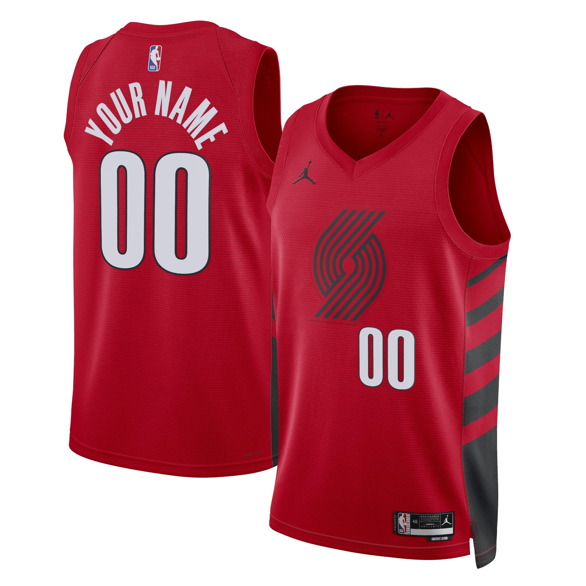 Portland Trail Blazers Jordan Brand Unisex 2022/23 Swingman Custom Basketball Jersey - Statement Edition - Red