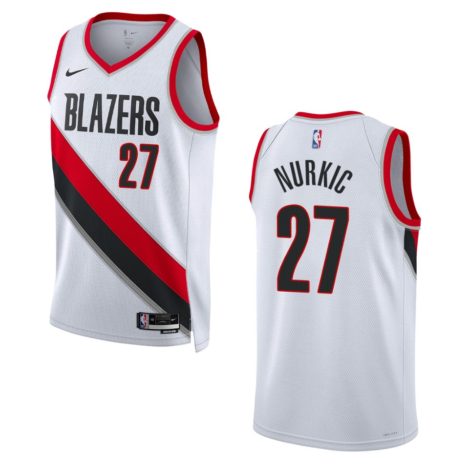 Portland Trail Blazers Jusuf Nurkic 2022-23 Association Edition White Swingman Basketball Jersey