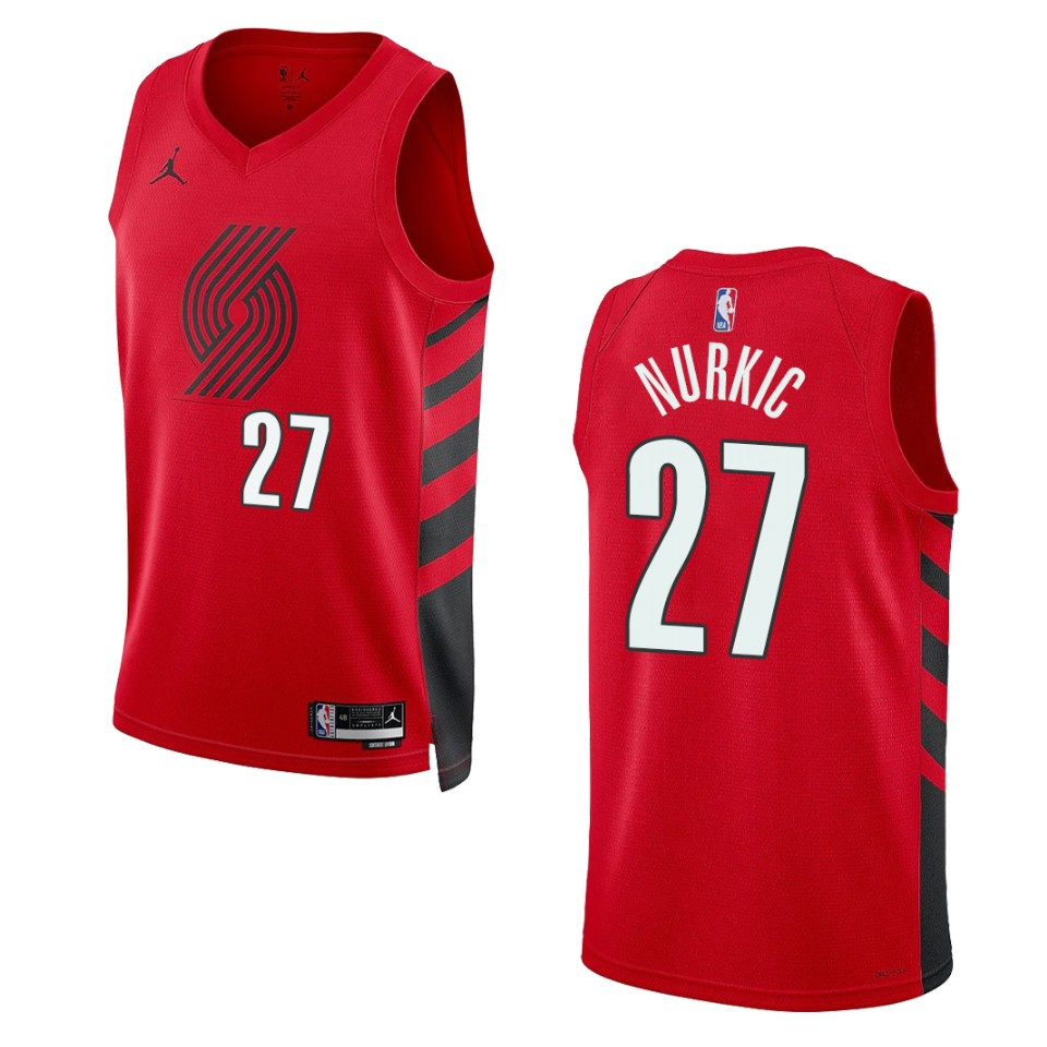 Portland Trail Blazers Jusuf Nurkic 2022-23 Statement Edition Red Basketball Jersey Swingman