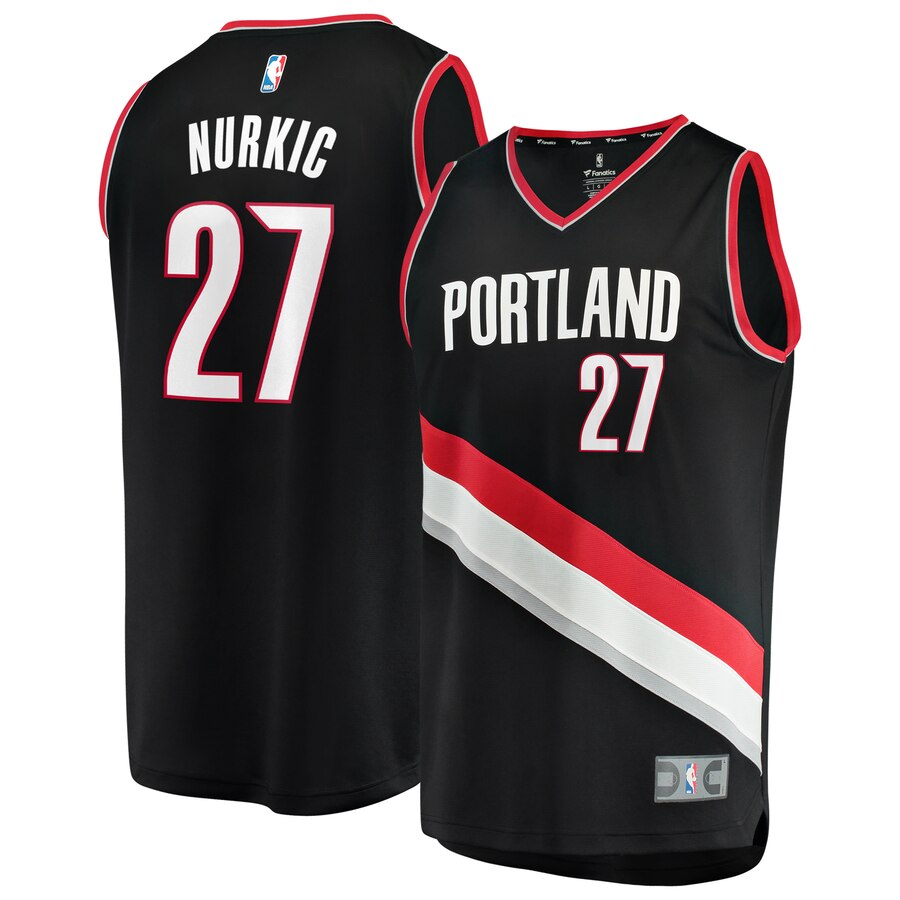 Portland Trail Blazers Jusuf Nurkic Fanatics Branded Youth Fast Break Player Basketball Jersey - Icon Edition - Black